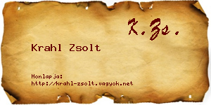 Krahl Zsolt névjegykártya